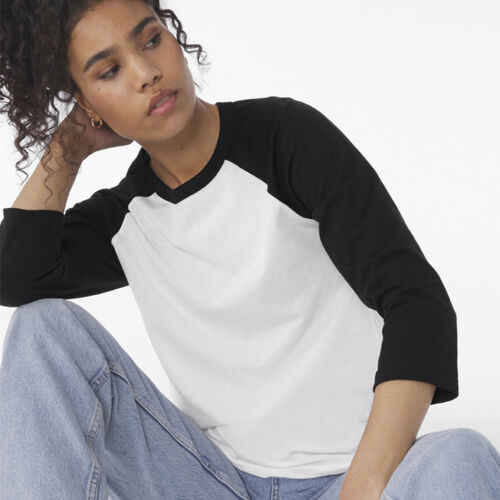 Canvas Unisex 3/4 Sleeve Baseball T-Shirt Thumbnail